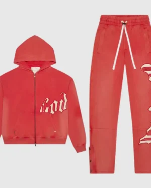 Godspeed Red And White Sweatsuit