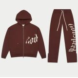 Godspeed 'Cocoa' Sweatsuit showing hoodie and sweatpants in coordinated brown streetwear look