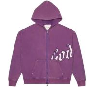 Godspeed Retro Grape Hoodie front view Godspeed Retro Grape Hoodie front view